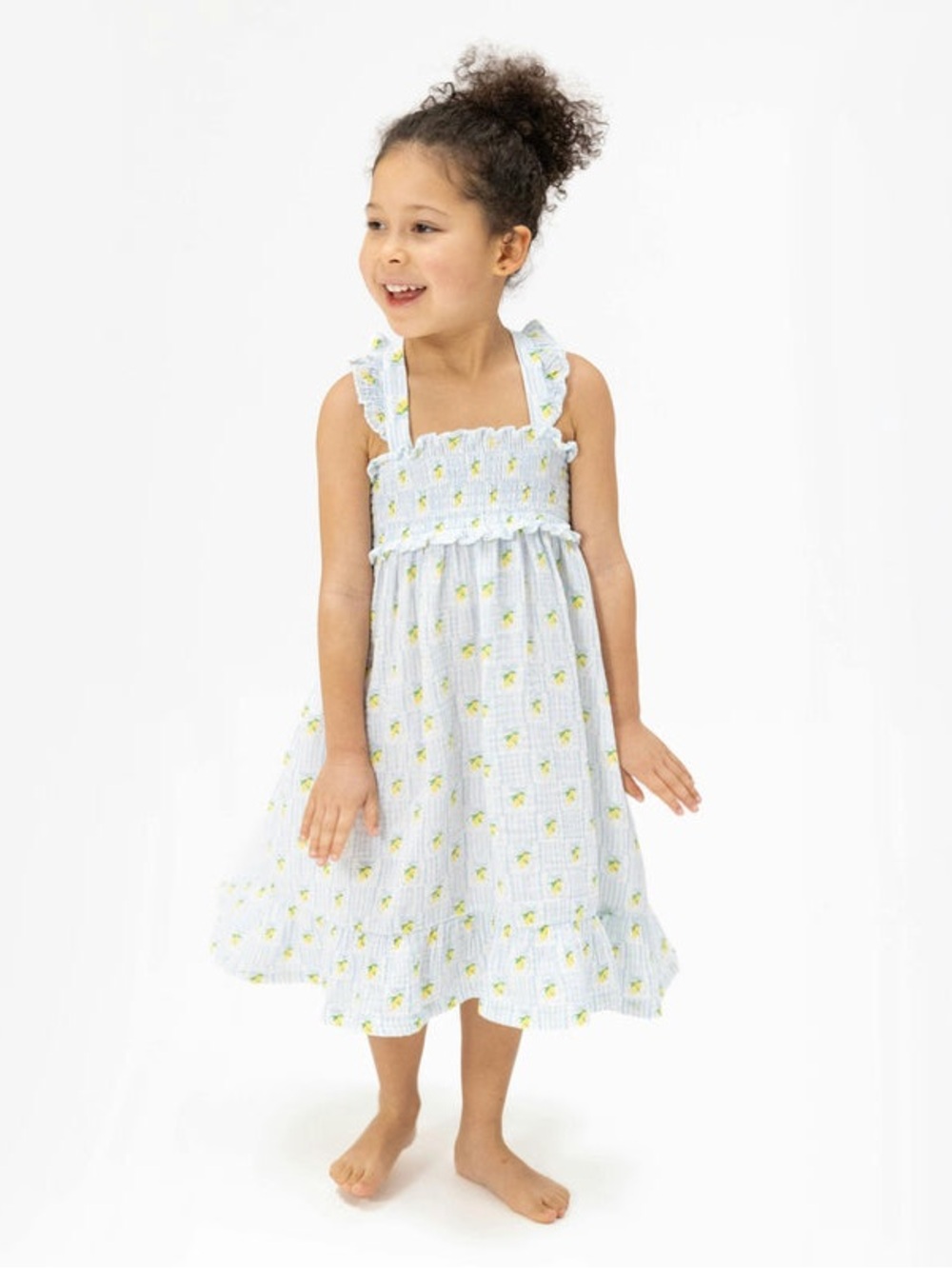 NWT Angel Dear Lovely Lemons - Smocked Ruffle Sundress with Bloomer